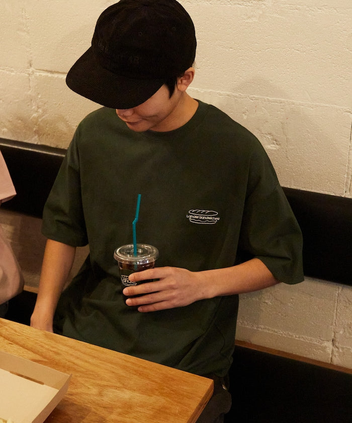 LANDER SANDWICHES x FREAK'S STORE Burger Factory Special Big Silhouette Back Print Crew Neck T-shirt