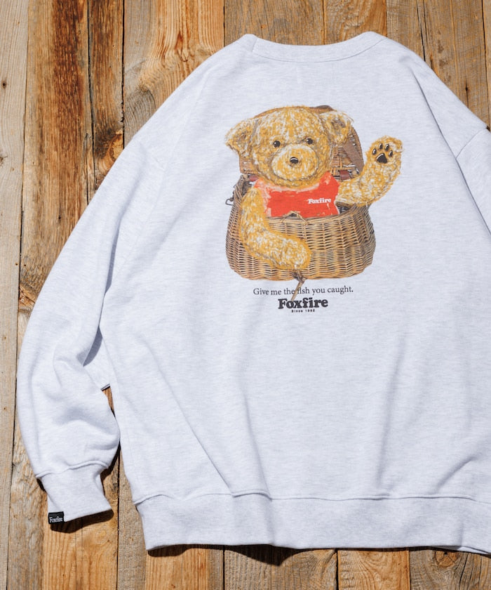Foxfire Custom Foxfire Bear Back Print Crew Neck Sweatshirt