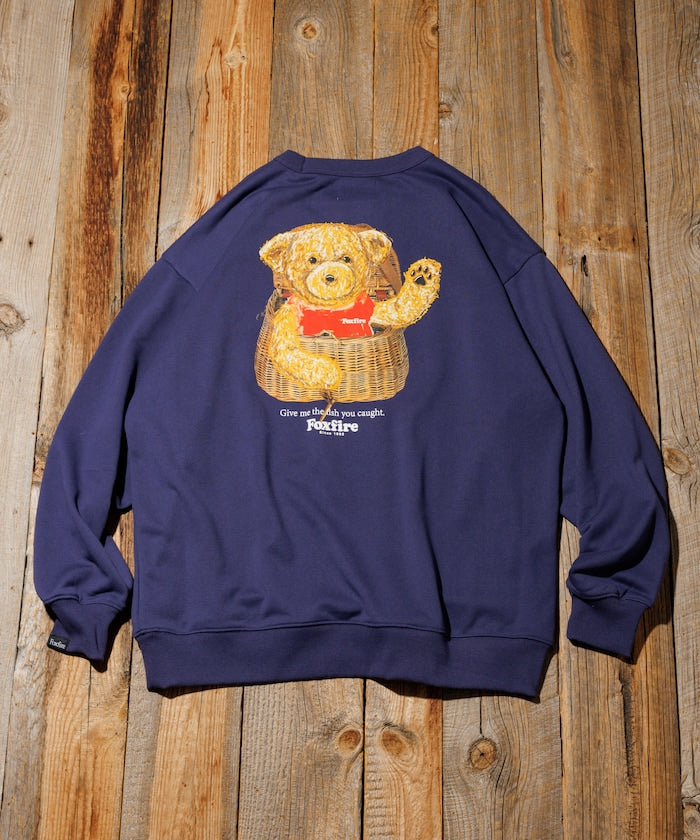 Foxfire Custom Foxfire Bear Back Print Crew Neck Sweatshirt