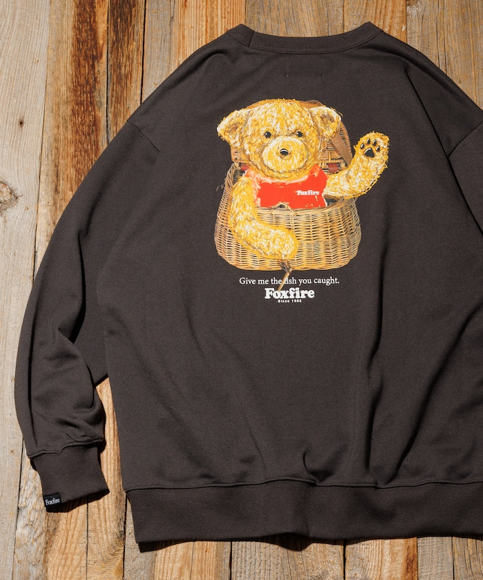 Foxfire Custom Foxfire Bear Back Print Crew Neck Sweatshirt