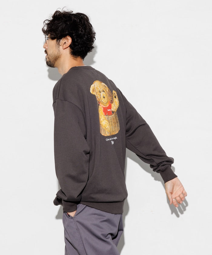 Foxfire Custom Foxfire Bear Back Print Crew Neck Sweatshirt