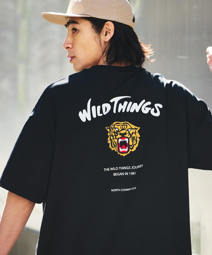 WILD THINGS × FREAK'S STORE Big Silhouette Tiger T-shirt