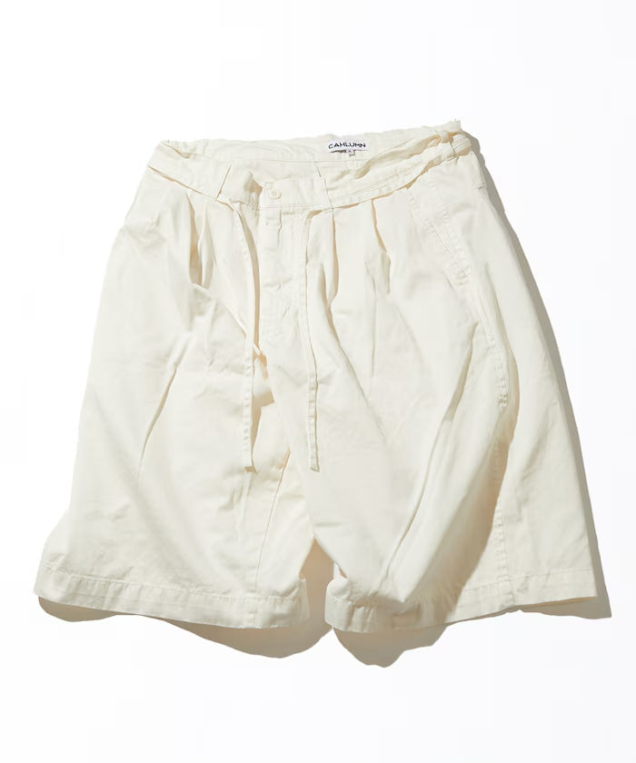 CAHLUMN Extra Long Staple Organic Cotton 2 Tuck Chino Shorts