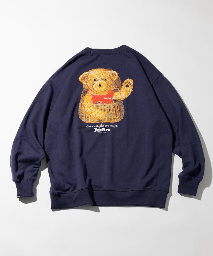 Foxfire Custom Foxfire Bear Back Print Crew Neck Sweatshirt