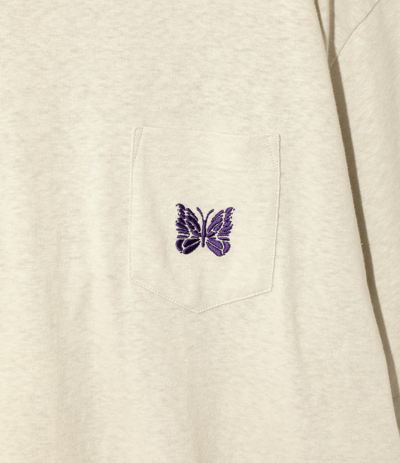 Needles S/S Papillon Emb. Pocket Tee - Cotton Jersey