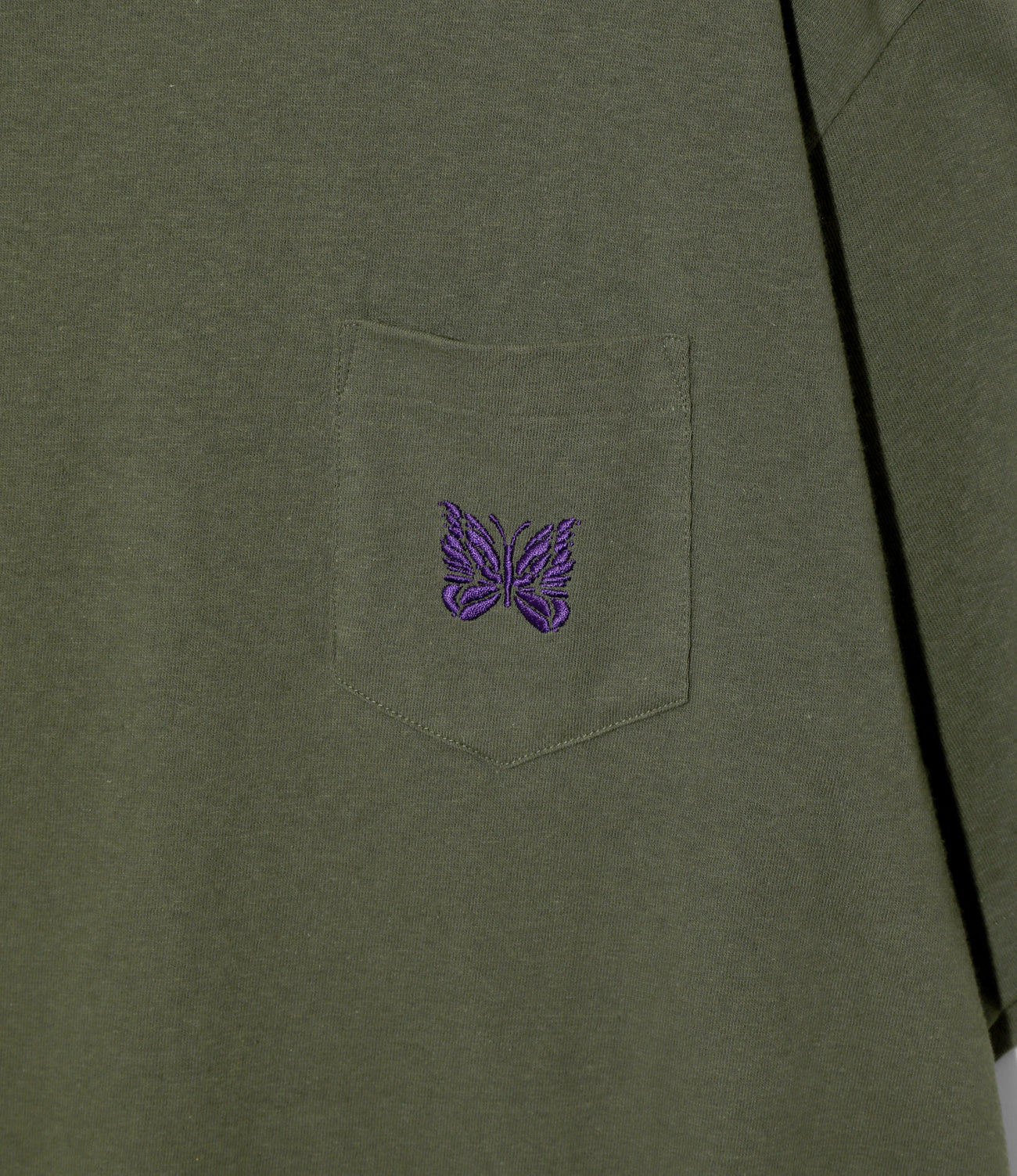 Needles S/S Papillon Emb. Pocket Tee - Cotton Jersey