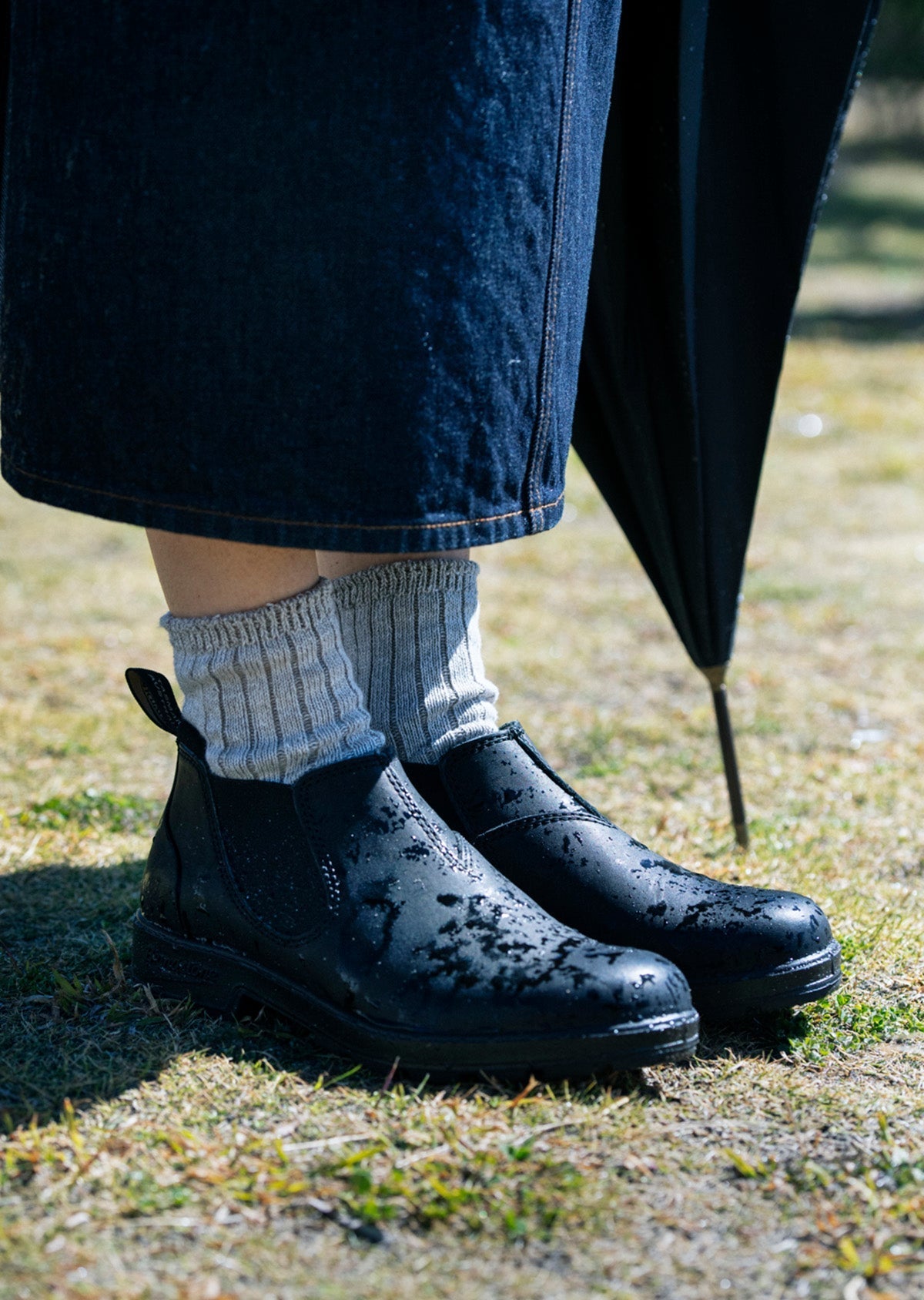 RoToTo LINEN COTTON RIBBED ANKLE SOCKS