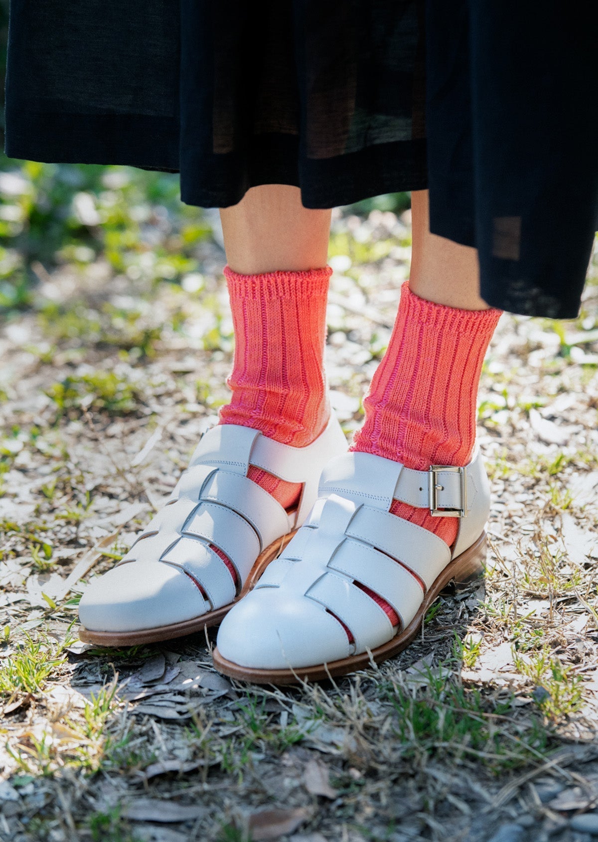 RoToTo LINEN COTTON RIBBED ANKLE SOCKS