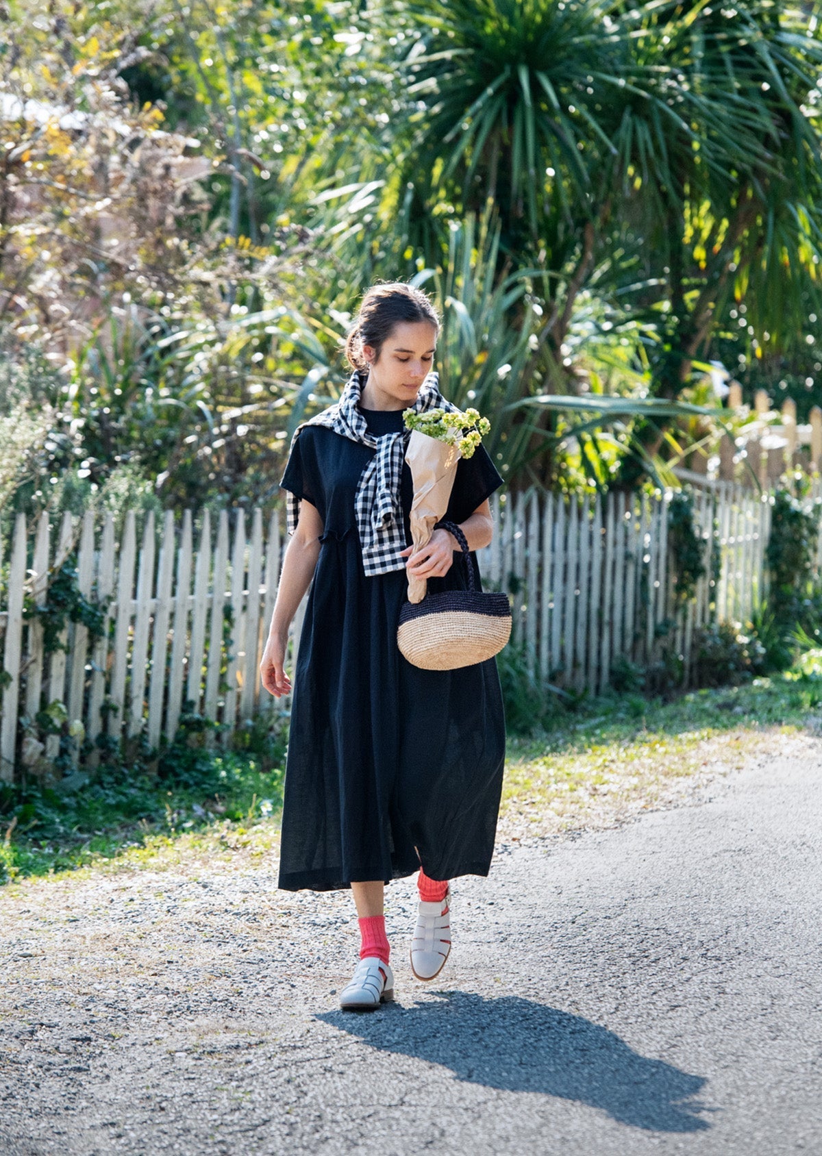 RoToTo LINEN COTTON RIBBED ANKLE SOCKS