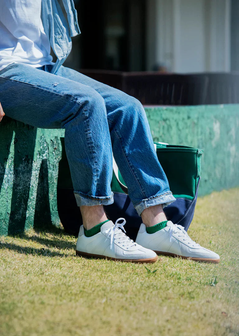 RoToTo LINEN COTTON RIBBED SHORT SOCKS