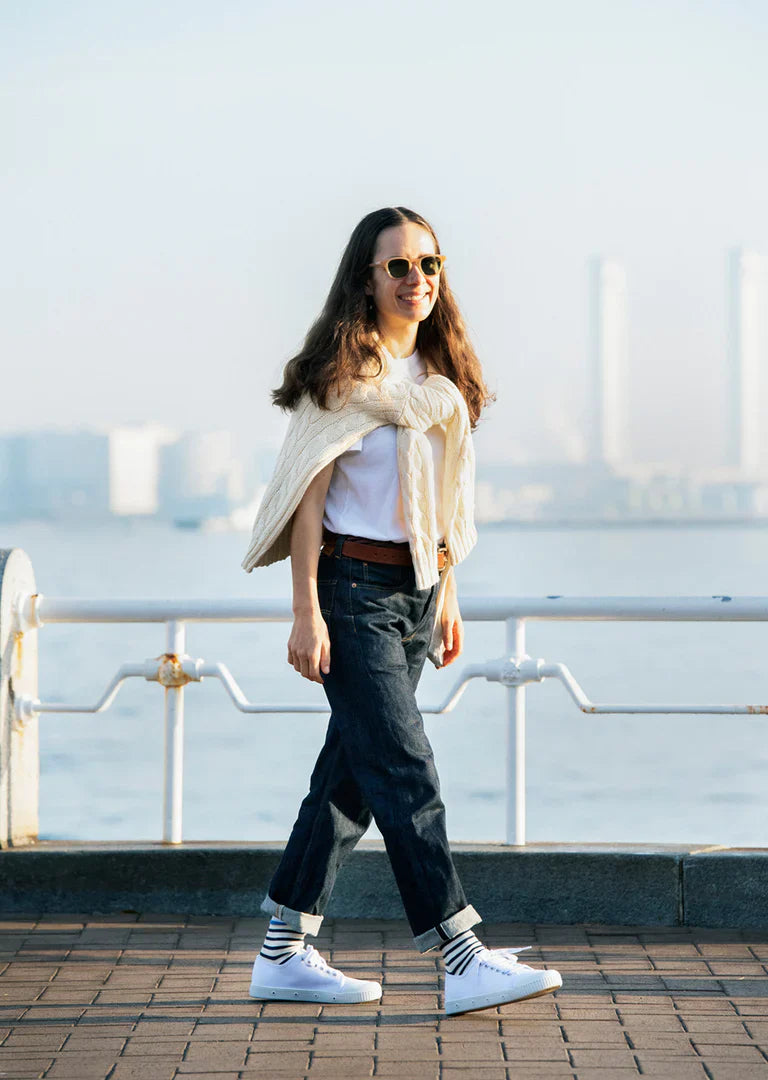 RoToTo MULTI MARINE STRIPE SOCKS