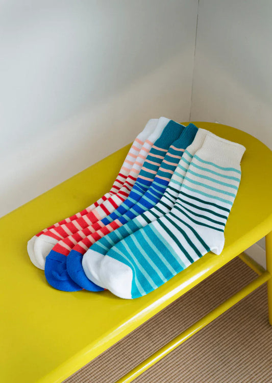 RoToTo MULTI MARINE STRIPE SOCKS