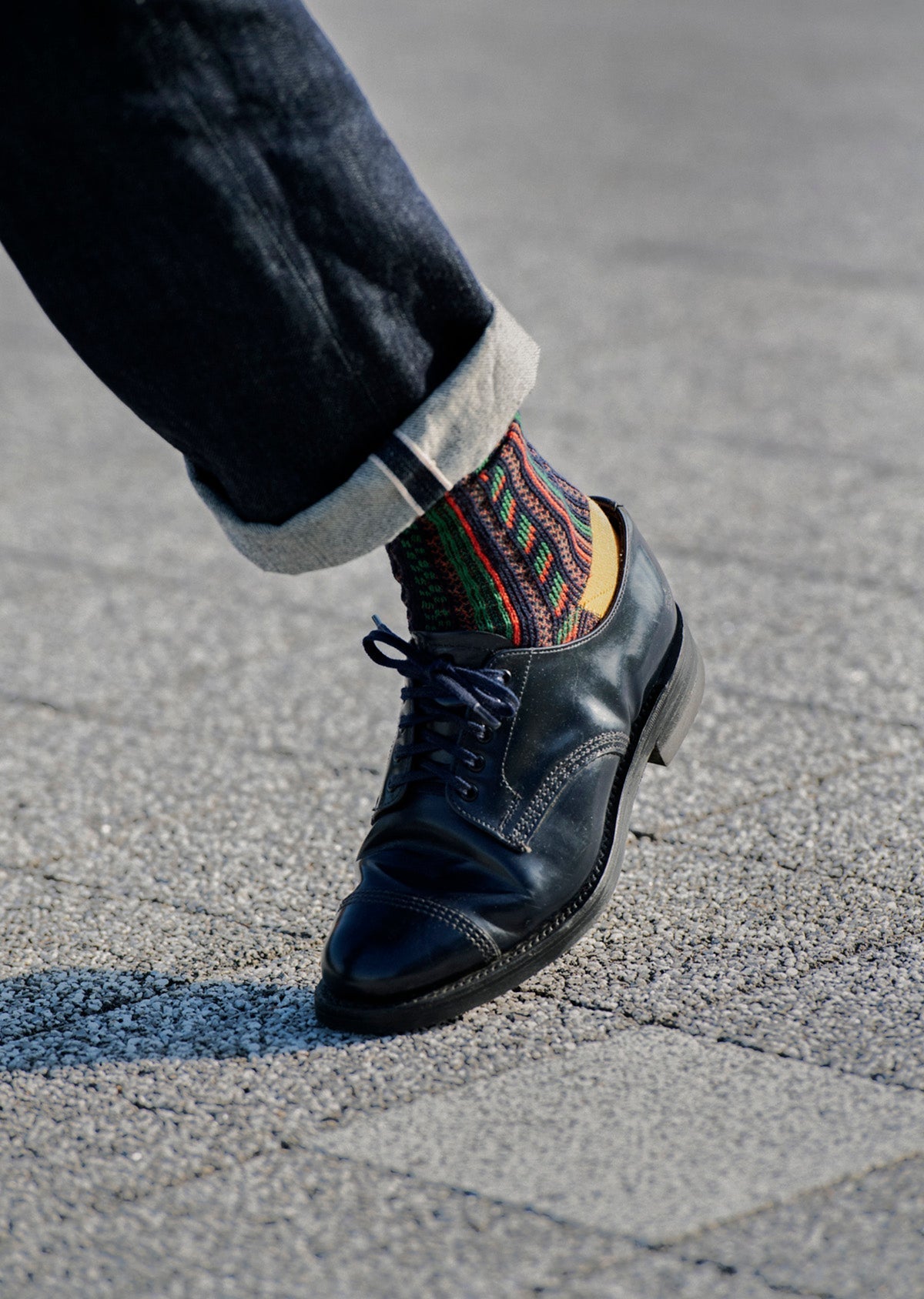 RoToTo MULTI VERTICAL JACQUARD SOCKS