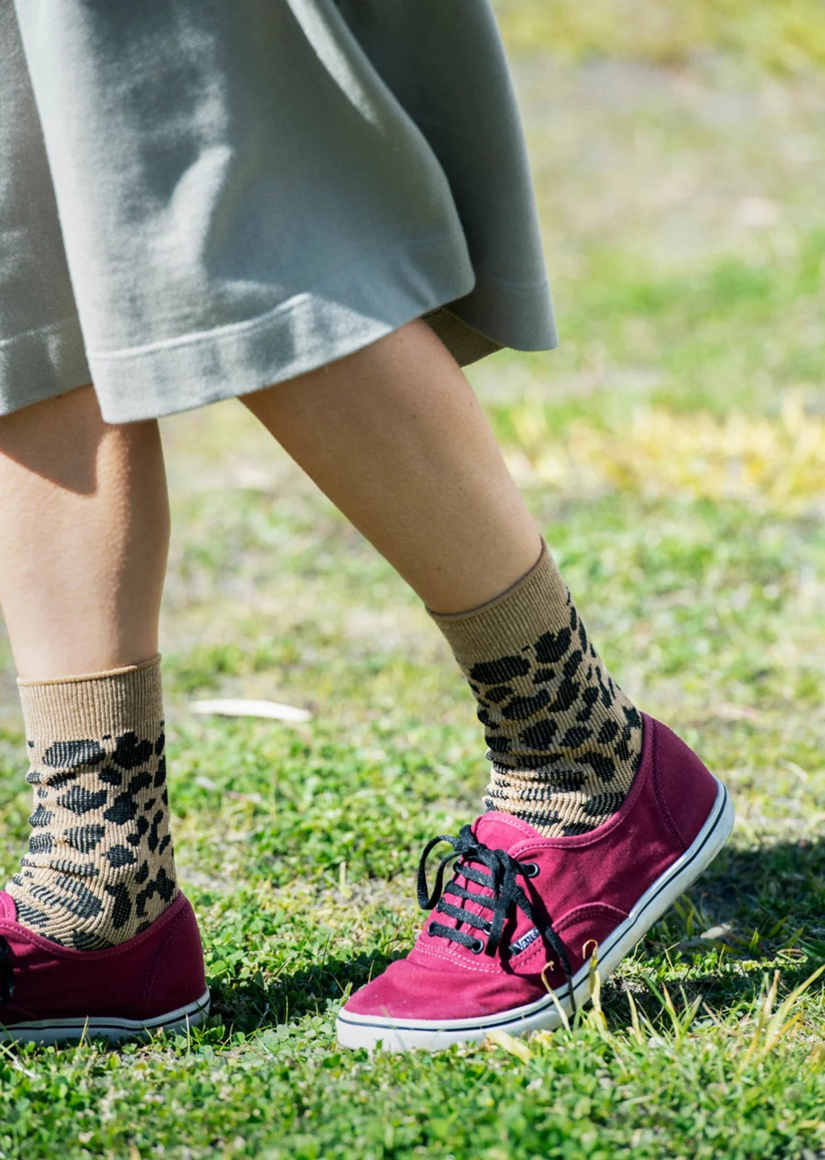 RoToTo LEOPARD MINI CREW SOCKS