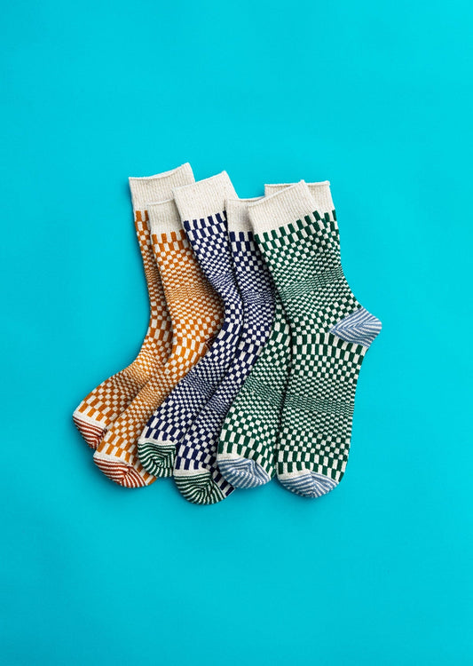 RoToTo WARPED CHECKER CREW SOCKS