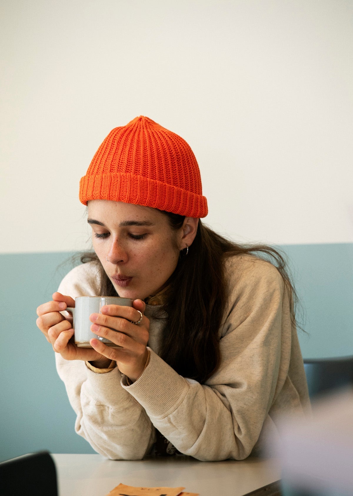 RoToTo CHUNKY COTTON SHORT BEANIE