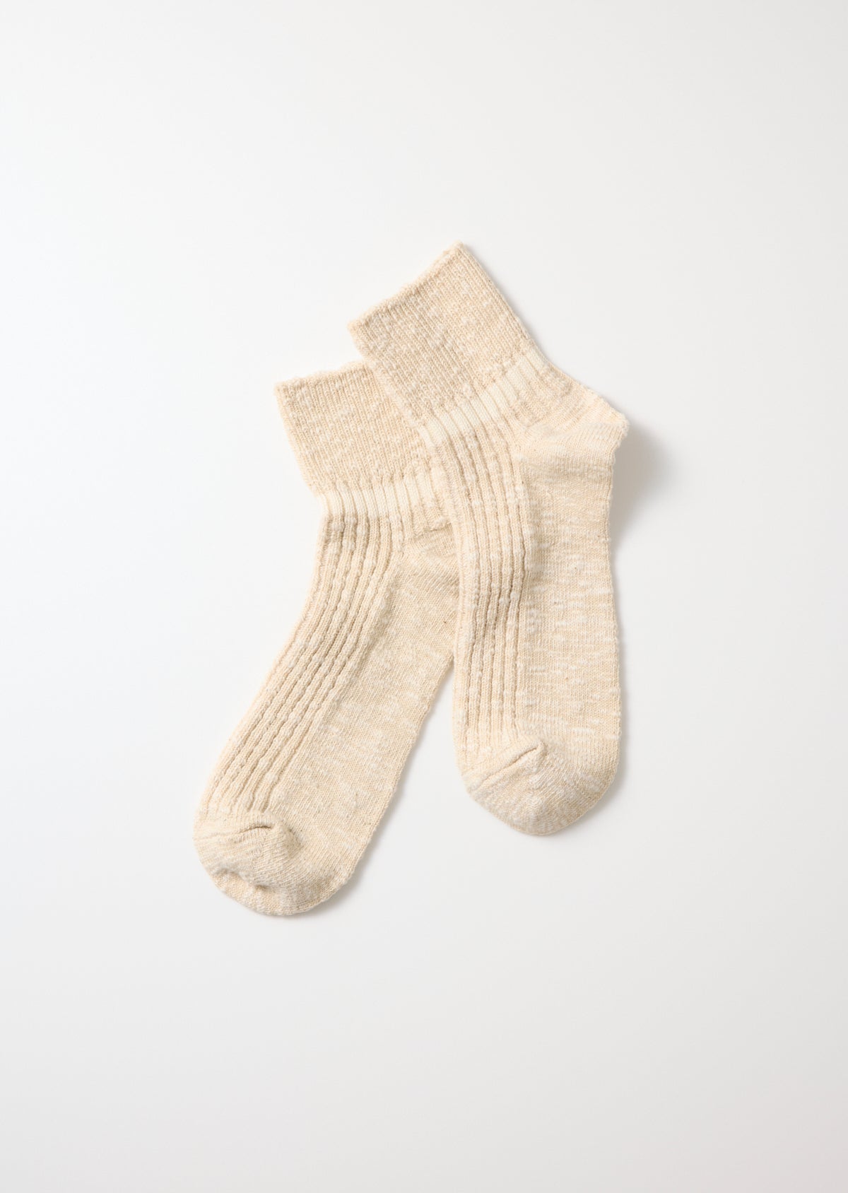 RoToTo OG COTTON SLUB STRIPE ANKLE SOCKS