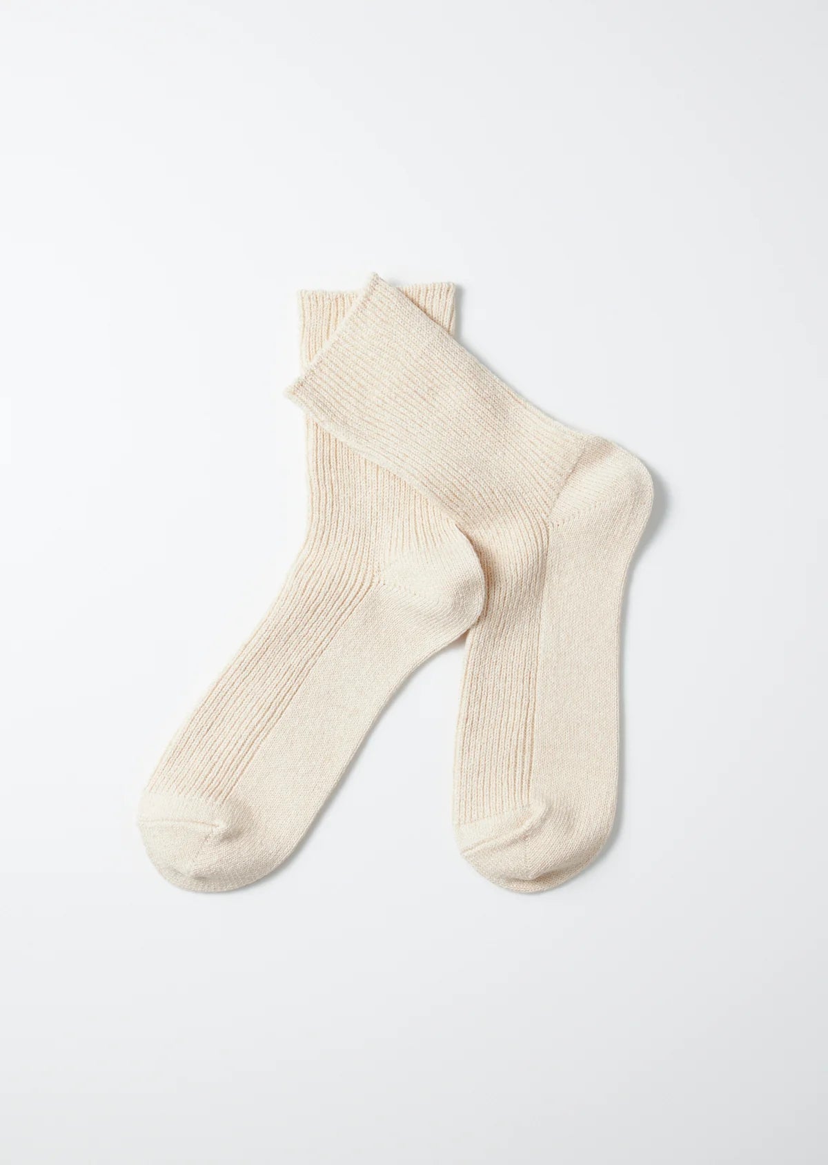 RoToTo WASHI/RECYCLED COTTON RIB CREW SOCKS