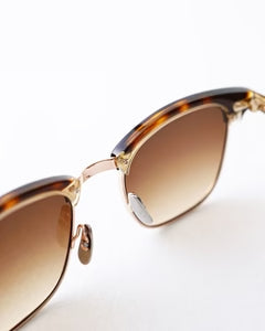 YELLOWS PLUS RAYMOND SUNGLASS Layered Turtle Deep Gold