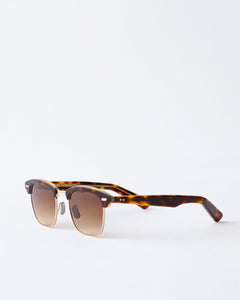 YELLOWS PLUS RAYMOND SUNGLASS Layered Turtle Deep Gold