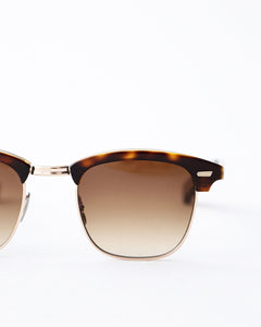 YELLOWS PLUS RAYMOND SUNGLASS Layered Turtle Deep Gold