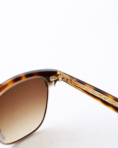 YELLOWS PLUS RAYMOND SUNGLASS Layered Turtle Deep Gold