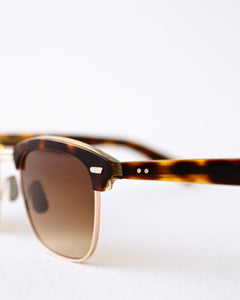 YELLOWS PLUS RAYMOND SUNGLASS Layered Turtle Deep Gold
