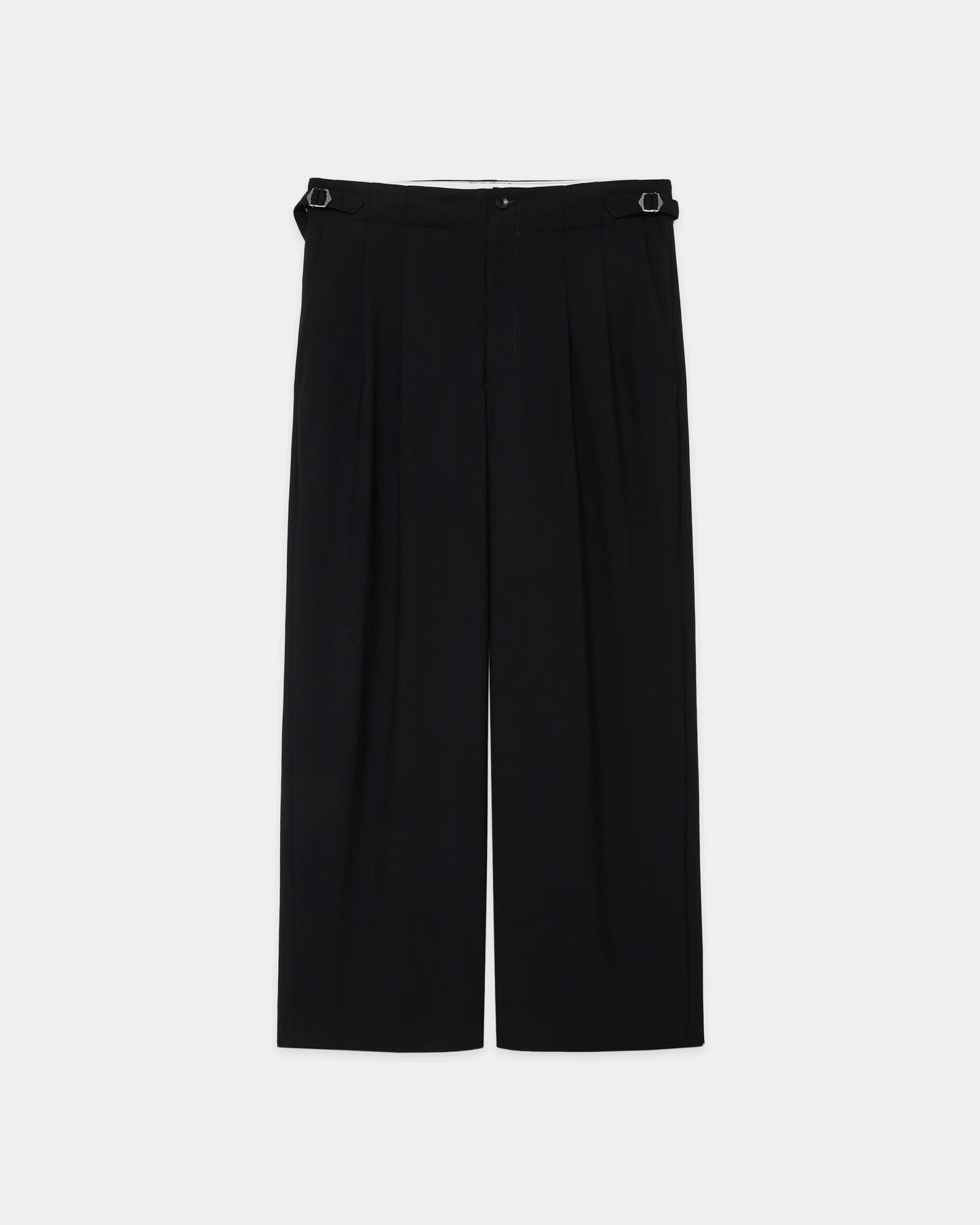 marka RECYCLED POLYESTER NON-MULESED WOOL GABARDINE TWO TUCK MILITARY TROUSERS