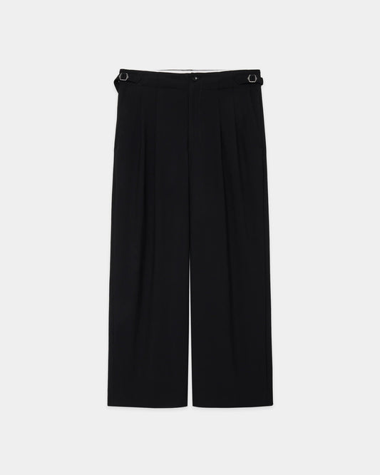 marka RECYCLED POLYESTER NON-MULESED WOOL GABARDINE TWO TUCK MILITARY TROUSERS