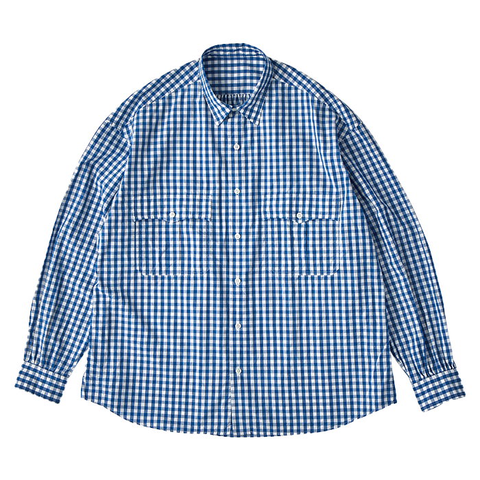 Porter Classic ROLL UP GINGHAM CHECK SHIRT