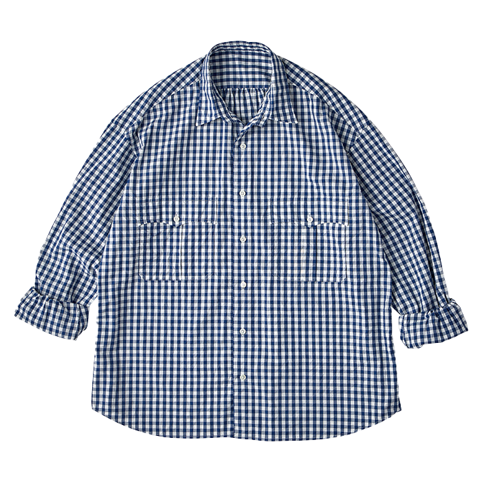 Porter Classic ROLL UP GINGHAM CHECK SHIRT