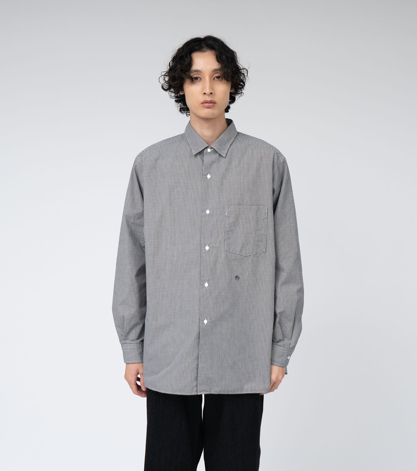 nanamica Regular Collar Gingham Check Wind Shirt