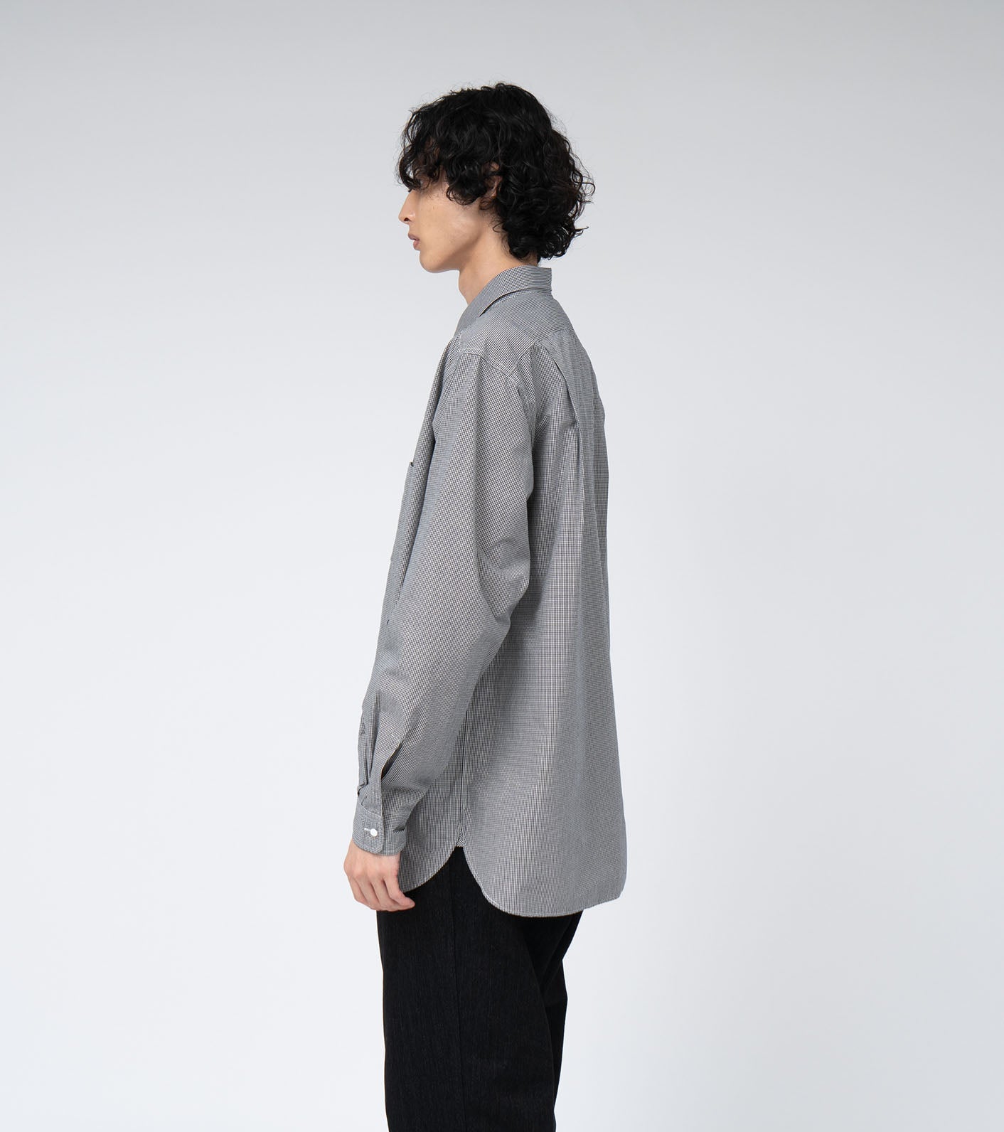 nanamica Regular Collar Gingham Check Wind Shirt