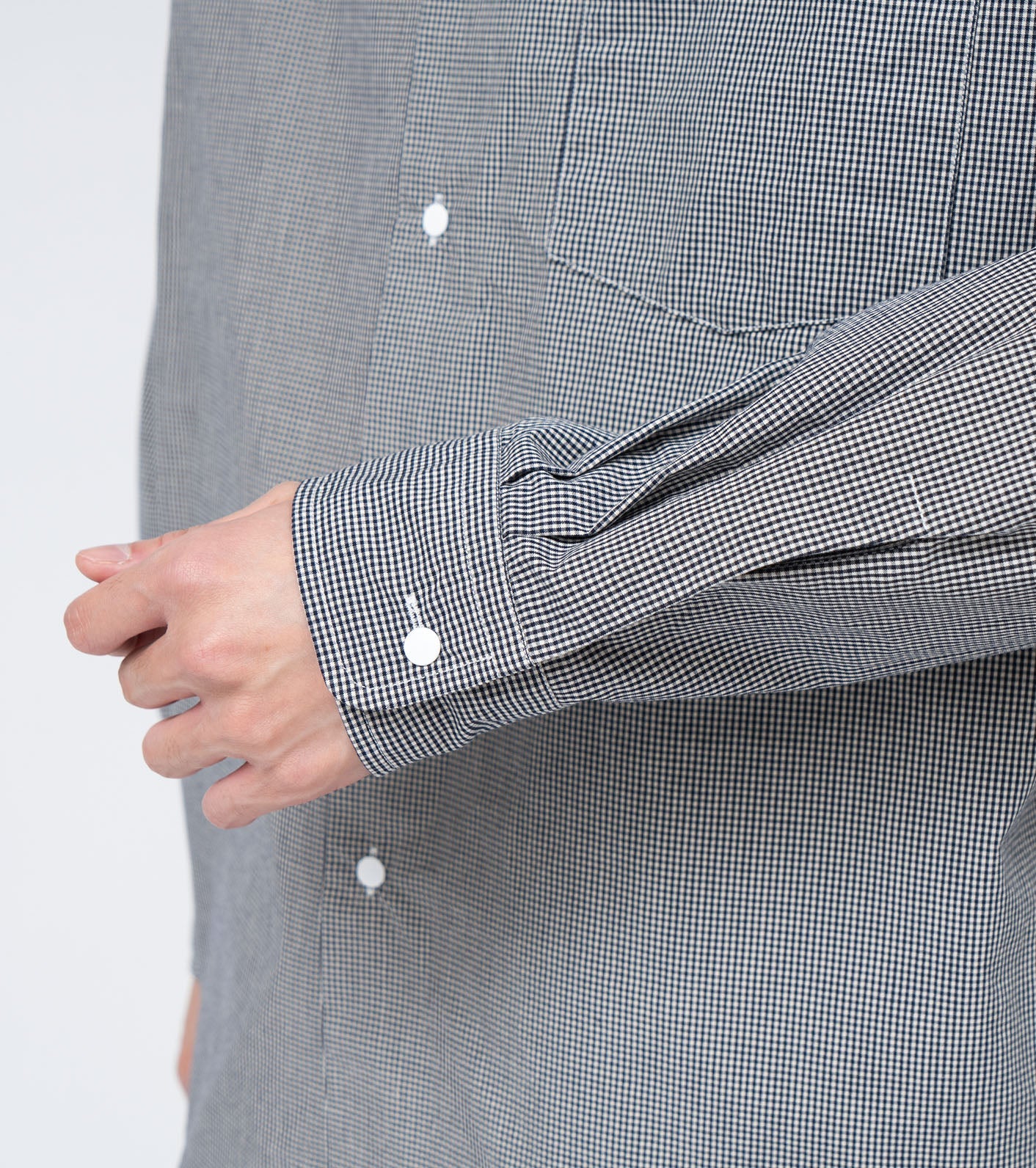 nanamica Regular Collar Gingham Check Wind Shirt