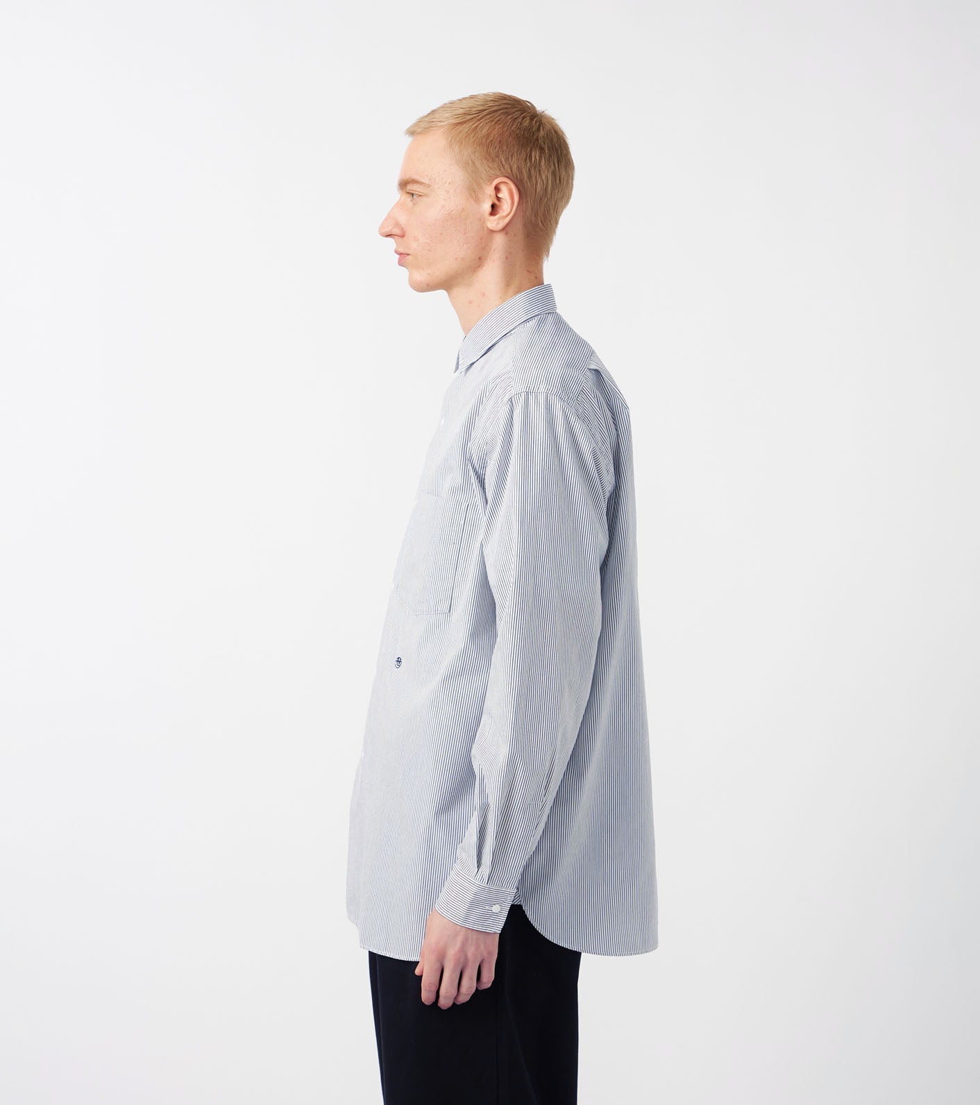 nanamica Regular Collar Stripe Wind Shirt