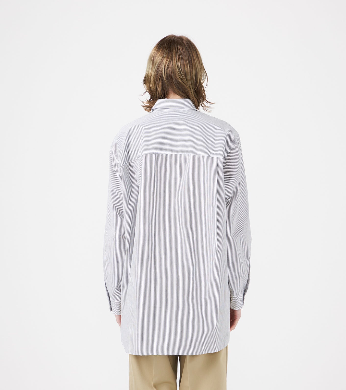 nanamica Regular Collar Stripe Wind Shirt