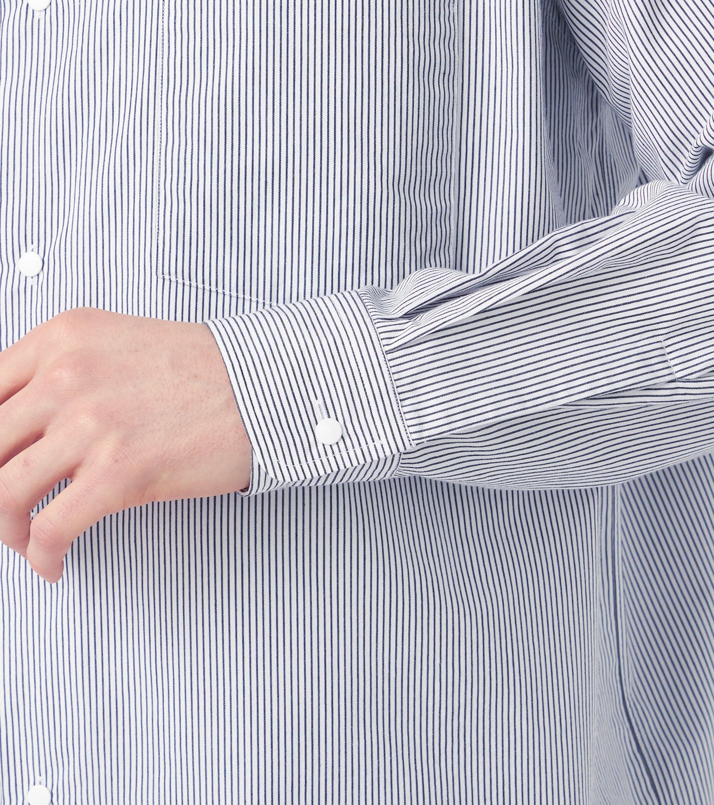 nanamica Regular Collar Stripe Wind Shirt