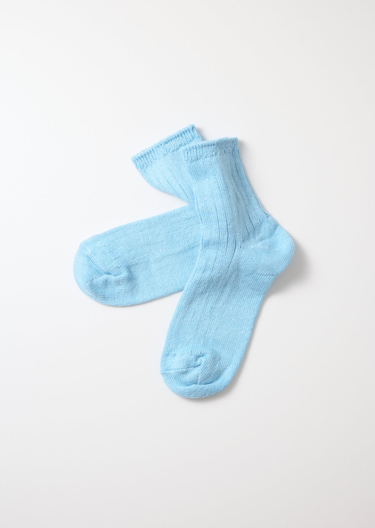 RoToTo LINEN COTTON RIBBED ANKLE SOCKS