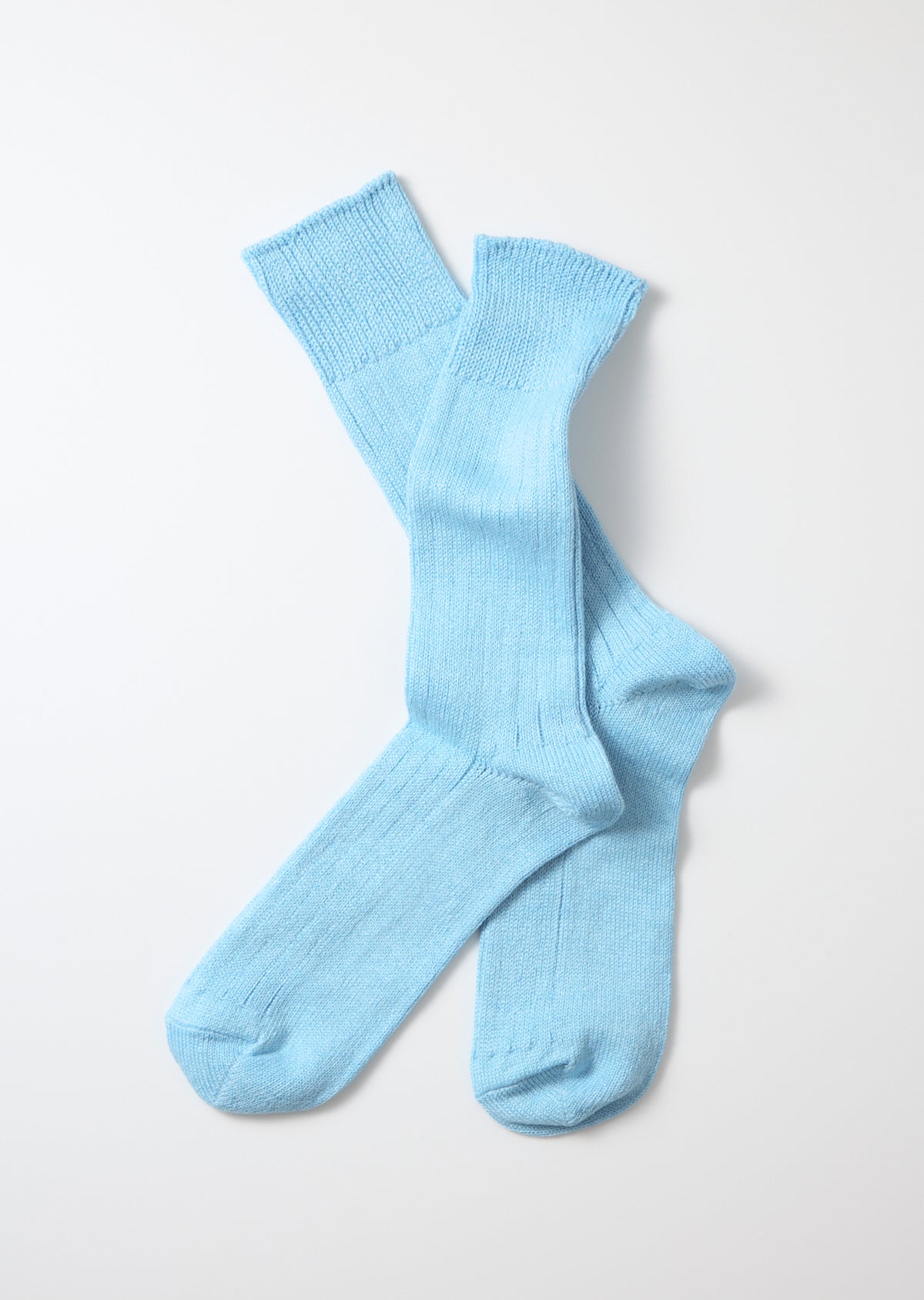 RoToTo LINEN COTTON RIBBED CREW SOCKS
