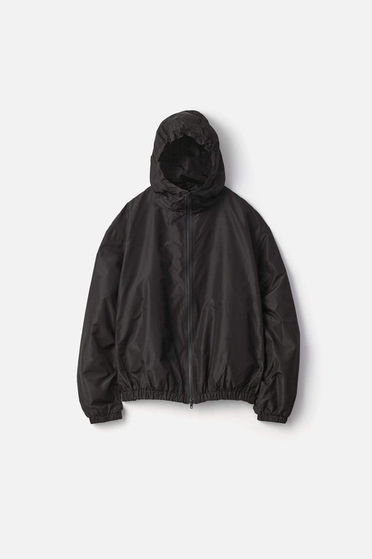 ssstein PURE SILK TAFTA SHIRRED ZIP HOOD JACKET