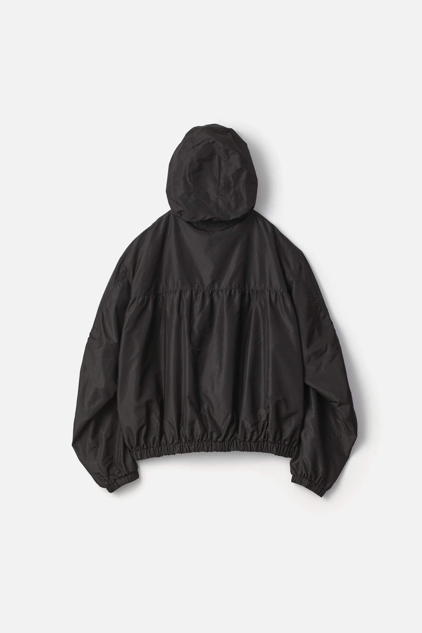 ssstein PURE SILK TAFTA SHIRRED ZIP HOOD JACKET