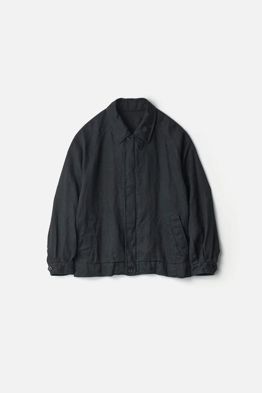 ssstein HEAVY LINEN HERRINGBONE ZIP JACKET