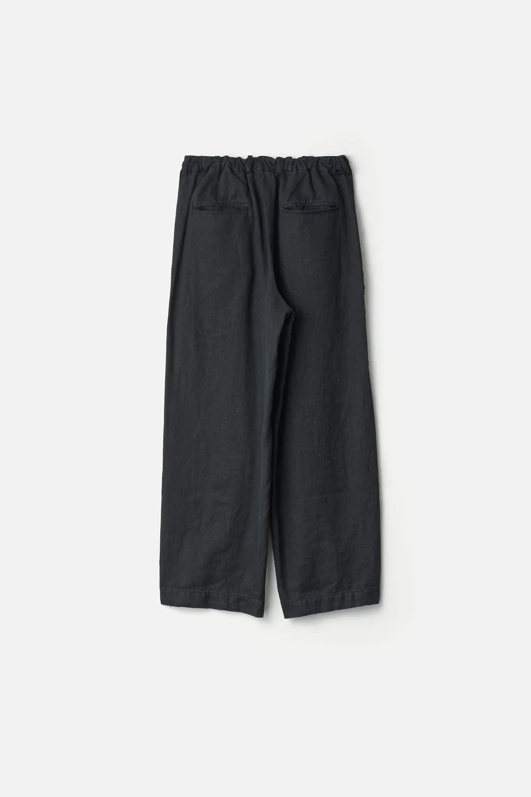 ssstein HEAVY LINEN HERRINGBONE WIDE EASY TROUSERS