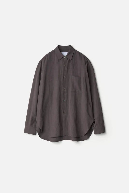 ssstein RAYON/LINEN OVERSIZED DOWN PAT SHIRT