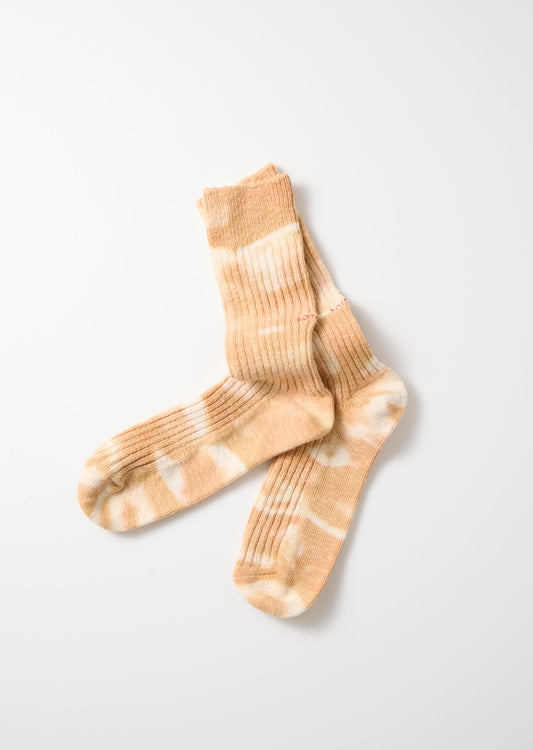 RoToTo TIE DYE RIBBED CREW SOCKS