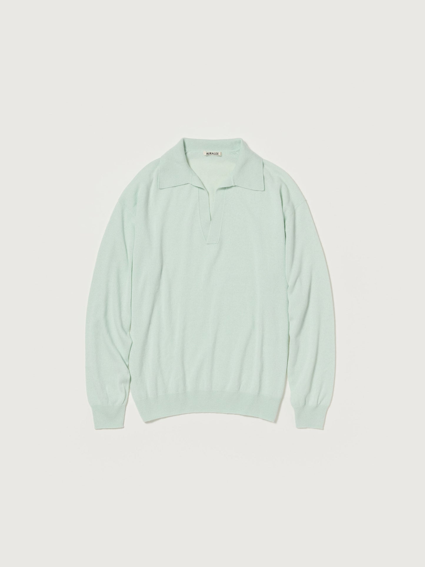 AURALEE SUPER FINE CASHMERE SILK KNIT SKIPPER POLO