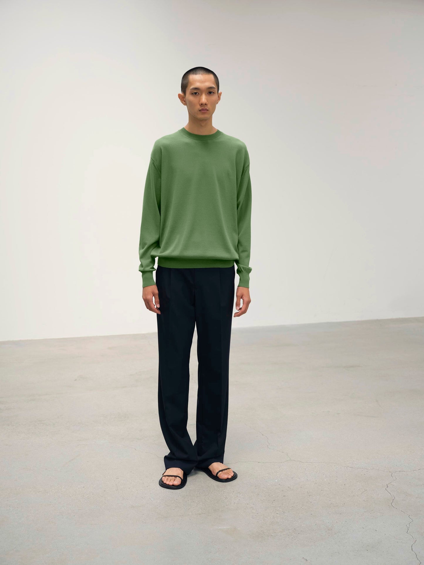 AURALEE SUPER HARD TWIST WOOL KNIT P/O