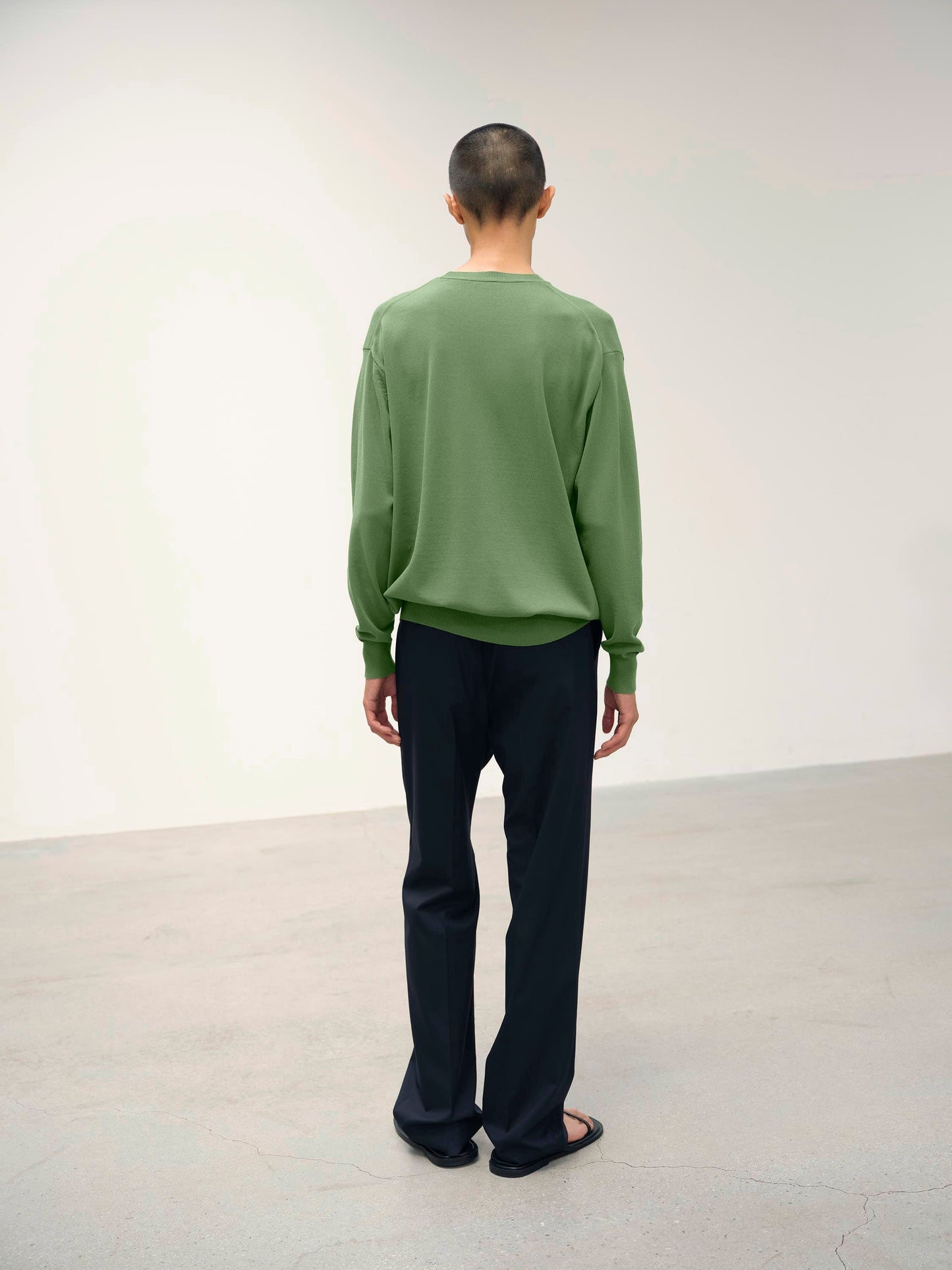 AURALEE SUPER HARD TWIST WOOL KNIT P/O