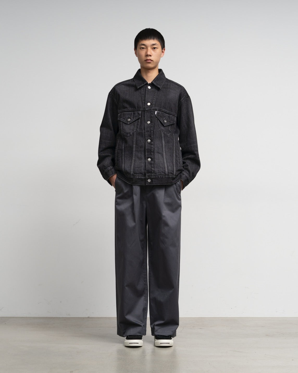 Graphpaper Selvage Denim Trucker Jacket - Dark Fade