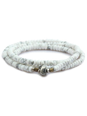 SunKu 39 Howlite Beads Necklace & Bracelet SK-070